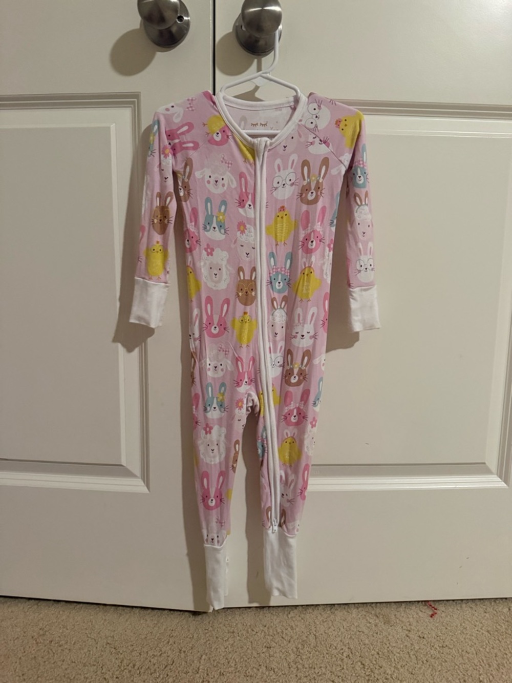 Little Sleepies Pink Easter zippy